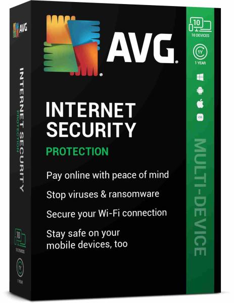 _Nový AVG Internet Security (viac zariadení,  max. 10 pripojených počítačov ) počas 1 roka