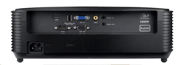 Optoma projektor W400LVe (DLP,  FULL 3D,  WXGA,  4 000 ANSI,  25 000:1,  VGA,  HDMI,  RS232,  1x10W speaker)1