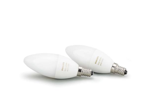 PHILIPS Hue White and Color Ambience,  2x žárovka svíčková 6, 5W E14 B39 DIM2