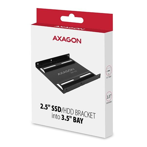 AXAGON RHD-125B,  kovový rám pre 1x 2.5" HDD/ SSD do 3.pozícia 5",  čierna7