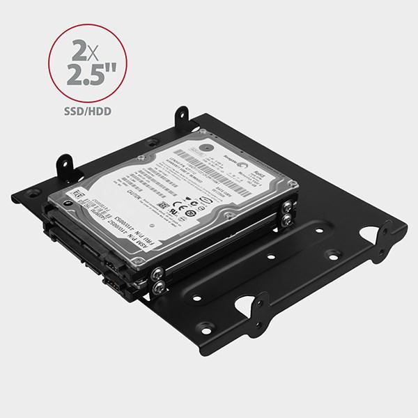 AXAGON RHD-435,  kovový rám pre 4x 2.5" alebo 2x 2.5" HDD/ SSD a 1x 3.5" HDD na 5.25" pozícia2