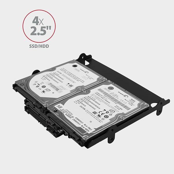 AXAGON RHD-435,  kovový rám pre 4x 2.5" alebo 2x 2.5" HDD/ SSD a 1x 3.5" HDD na 5.25" pozícia3