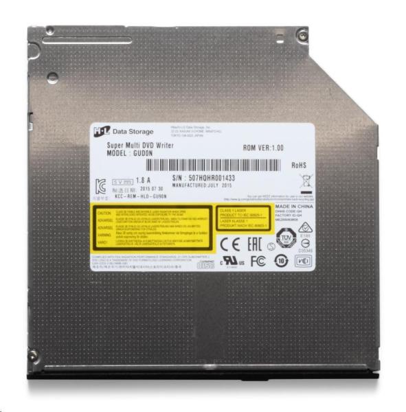 HITACHI LG - interná mechanika DVD-W/ CD-RW/ DVD±R/ ±RW/ RAM/ M-DISC GUD1N,  Slim,  9.5 mm zásobník,  čierny,  voľne ložený bez 4