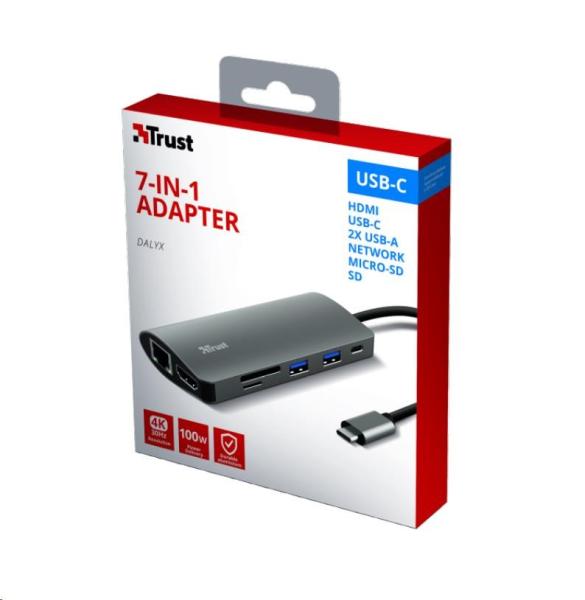 Adaptér TRUST DALYX,  7 v 1,  USB-C5