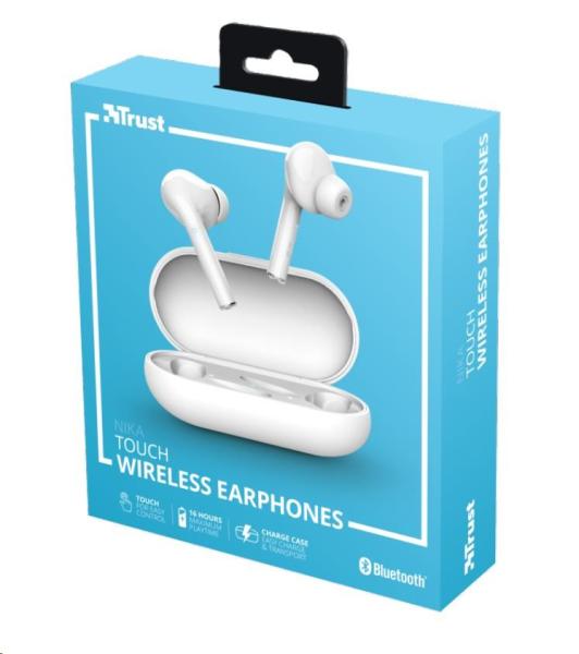 TRUST sluchátka NIKA Touch Bluetooth Wireless Earphones,  white/ bílá7
