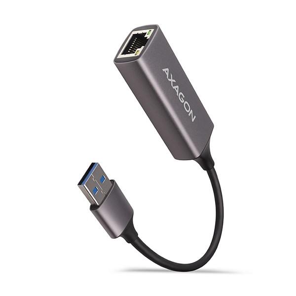 AXAGON ADE-TR,  USB-A 3.2 Gen 1 - Gigabitová sieťová karta Ethernet,  automatická inštalácia,  titánovo šedá