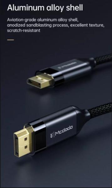 McDodo DisplayPort /  DisplayPort 4K 60Hz kábel M/ M 2m7