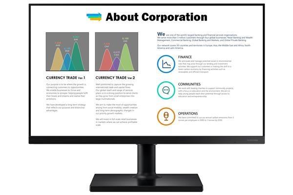 SAMSUNG MT LED LCD monitor 24" 24T450FQRXEN-Flat,IPS,1920x1080,5ms,75Hz,HDMI,DisplayPort20