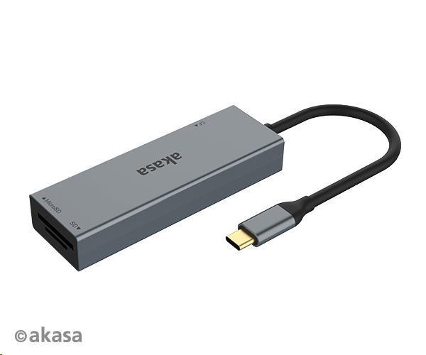 Čítačka kariet AKASA AK-CR-09BK 3 v 1 (CF,  SD,  microSD),  externá,  USB 3.2 Typ C1