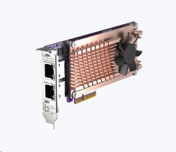 QNAP QM2 series, 2 x PCIe 2280 M.2 SSD slots, PCIe Gen3 x 4, 2 x Intel I225LM 2.5GbE NBASE-T port1