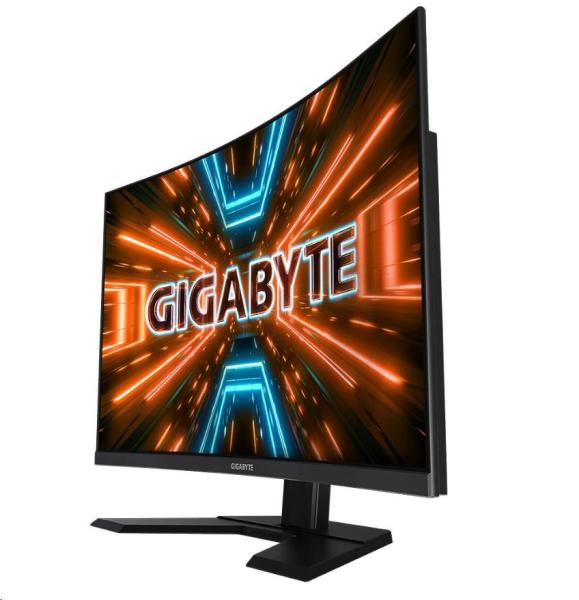 GIGABYTE LCD - 31.5" herný monitor G32QC A, 2560x1440 QHD, 350 cd/m2, 1 ms, 2xHDMI 2.0, 1xDP 1.2, 2xUSB 3.0, krivka, VA0