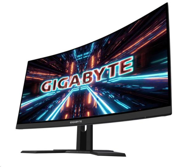 GIGABYTE LCD - 27" herný monitor G27QC A,  2560x1440 QHD,  250cd/ m2,  1ms,  2xHDMI 2.0,  2xDP 1.2,  krivka,  VA,  165 Hz0