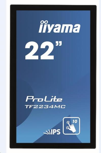 Iiyama ProLite TF2234MC-B7AGB,  54.6 cm (21.5""),  kapacitná projekcia,  10 TP,  Full HD,  čierna1