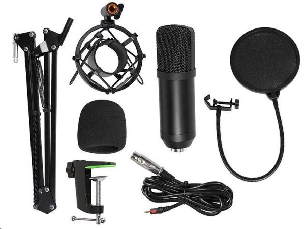 TRACER Microphone Studio PRO,  3.5 jack,  2.5 m kábel,  čierny5