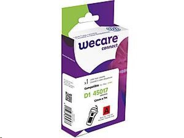 WECARE ARMOR páska kompatibilná s DYMO S0720570, Black/ Red, 12MM*7M