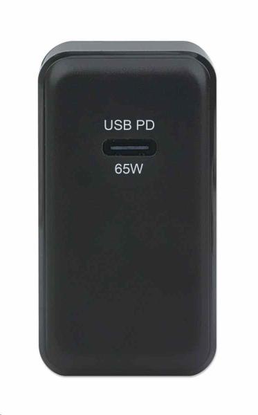 Nabíjačka Manhattan - 65 W,  USB-C Power Delivery (PD),  vymeniteľné zástrčky pre USA,  EÚ a Veľkú Britániu,  čierna1