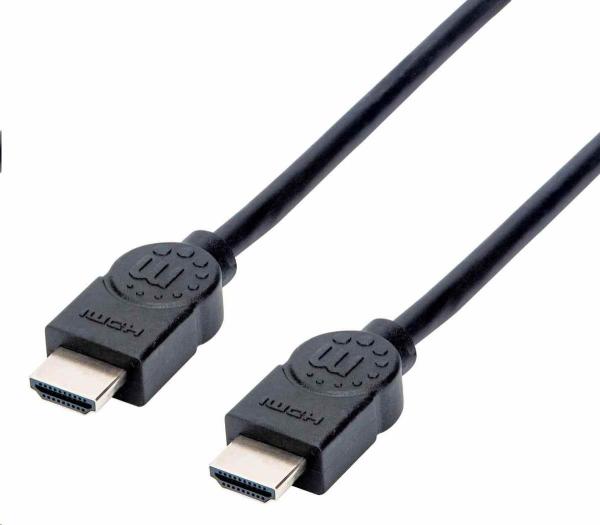 Manhattan HDMI kábel,  ARC,  3D,  4K@30Hz,  tienený,  1.5 m,  čierna