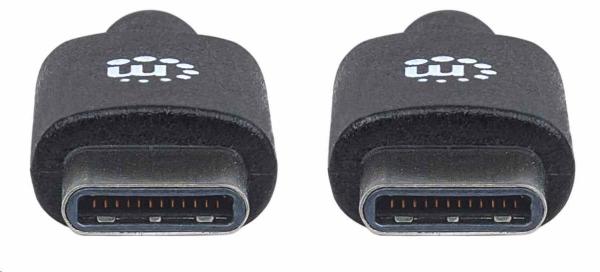Kábel Manhattan USB-C,  USB 2.0,  samec na samca,  480 Mb/ s,  1 m,  čierna2