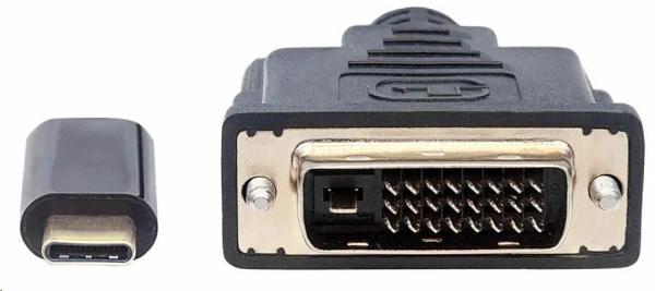 Manhattan kábel USB-C na DVI,  2 m,  čierny2