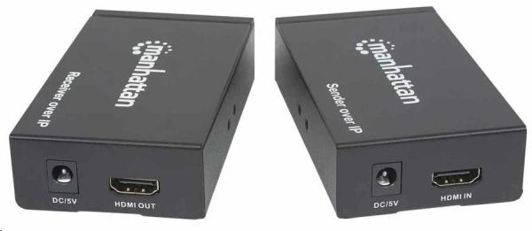 Manhattan HDMI Splitter,  predlžuje signál 1080p až na 120 m pomocou sieťového prepínača a jedného ethernetového kábla,  3