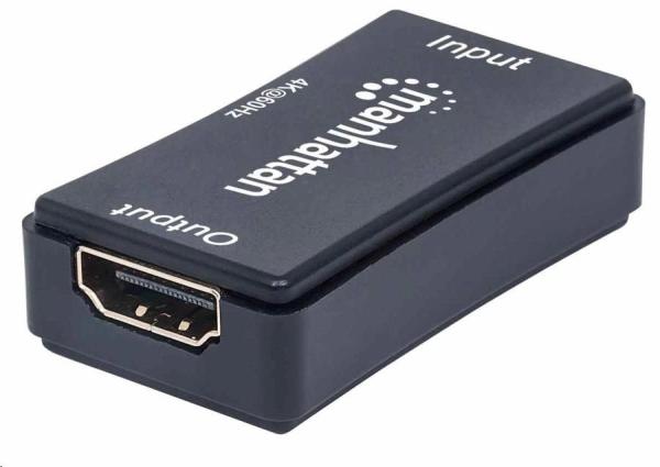 Manhattan HDMI Repeater,  4K HDMI Repeater,  aktívny,  do 40 m,  čierny5