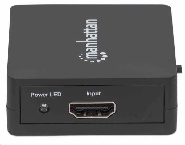 Manhattan HDMI Splitter,  1080p 2-portový HDMI Splitter,  napájanie USB,  čierny2