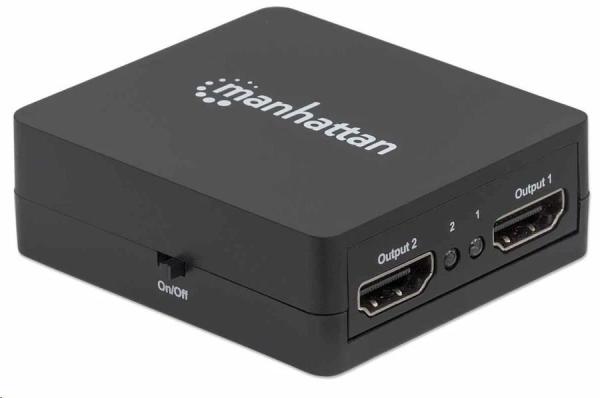 Manhattan HDMI Splitter,  1080p 2-portový HDMI Splitter,  napájanie USB,  čierny5