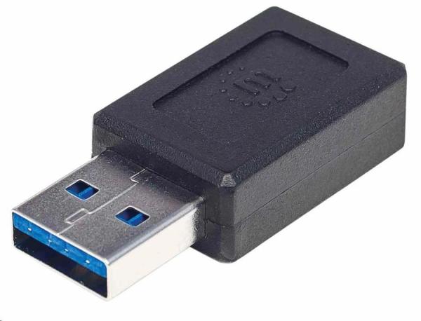 Adaptér Manhattan USB,  USB 3.1 Gen 2,  USB-A samec na USB-C samica,  10 Gb/ s,  čierna