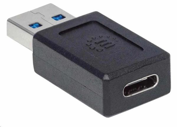 Adaptér Manhattan USB,  USB 3.1 Gen 2,  USB-A samec na USB-C samica,  10 Gb/ s,  čierna4