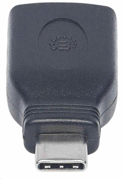 Adaptér Manhattan USB,  USB 3.1 Gen 1,  USB-C samec na USB-A samica,  5 Gb/ s,  čierna2