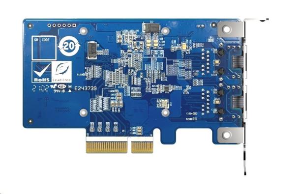 QNAP QXG-10G2T-X710 - dvojportová rozširujúca 10GbE (Intel X710) karta pre PC aj QNAP NAS4