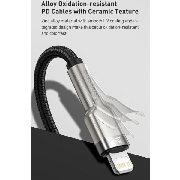 Baseus Cafule Series USB-C na Lightning PD 20W 2m nabíjací/ dátový kábel,  čierny4