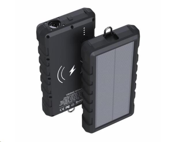 Viking solární outdoorová powerbanka W24W 24000 mAh,  bezdrátové nabíjení4