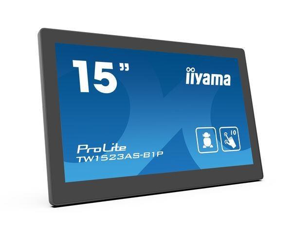 15" iiyama TW1523AS-B1P: IPS, FullHD, capacitive, 10P, 450cd/ m2, mini HDMI, WiFi, Android 8.1