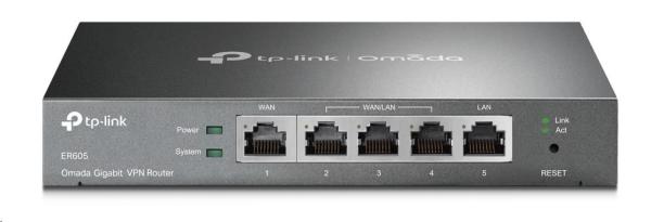 TP-Link ER605 OMADA VPN router (2xGbELAN, 1xGbEWAN, 2xGbELAN/WAN, 1xUSB2.0)