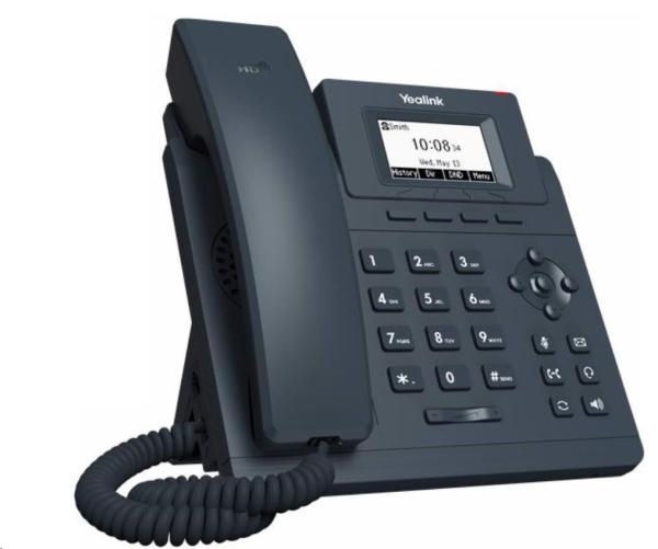 IP telefón Yealink SIP-T30P,  2, 3" grafika 132x64,  2x RJ45 10/ 100,  PoE,  1x SIP,  s adaptérom2