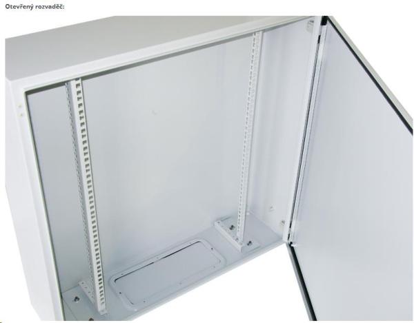XtendLan 19" venkovní vodotěsný rozvaděč 17U 760x210,  krytí IP55,  nosnost 65kg,  šedý2