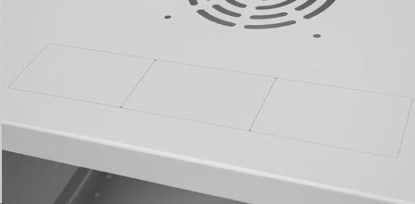 LEXI-Net 19" nástěnný rozvaděč Basic 6U 520x450,  skleněné dveře,  bez zad,  rozložený,  šedý2