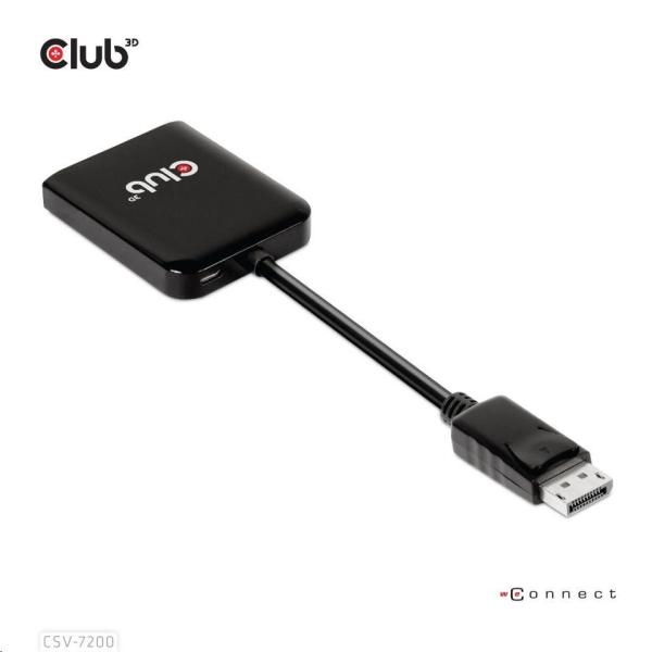 Club3D Hub MST USB-C na DisplayPort,  4K60Hz (M/ F)4