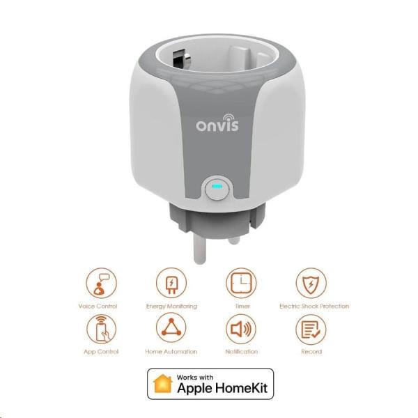 ONVIS Chytrá zásuvka – HomeKit,  Wi-Fi 2, 4 GHz1