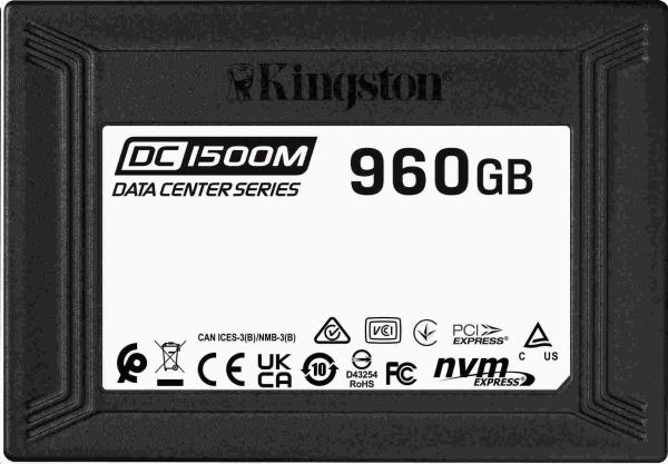 Kingston SSD 960GB SSD Data Centre DC1500M (Mixed Use) Enterprise U.2 podnikové disky SSD NVMe