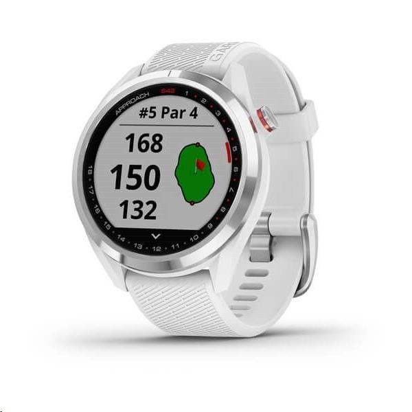 Garmin Approach S42 Polished Silver/White