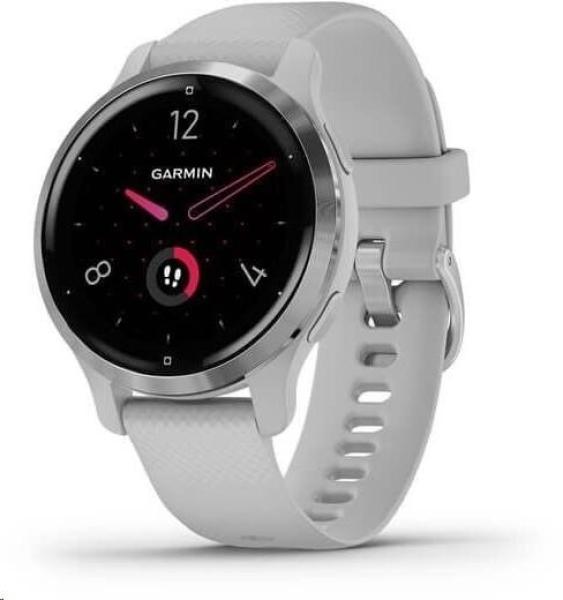 Garmin GPS sportovní hodinky Venu2S Silver/ Gray Band,  EU