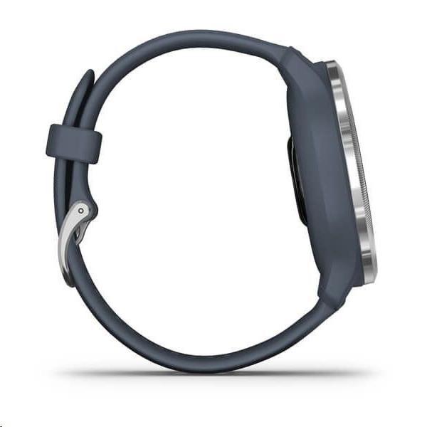 Garmin GPS sportovní hodinky Venu2 Silver/Granite Blue Band4