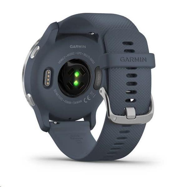Garmin GPS sportovní hodinky Venu2 Silver/Granite Blue Band6