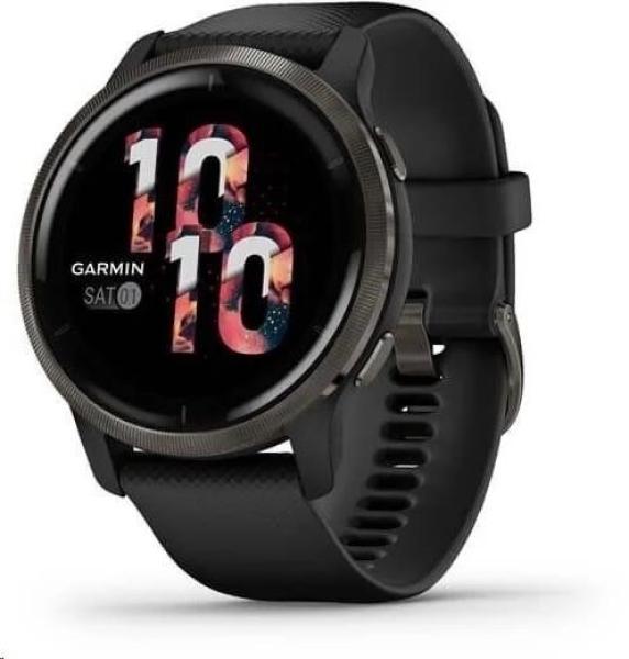 Garmin GPS sportovní hodinky Venu2 Slate/ Black Band