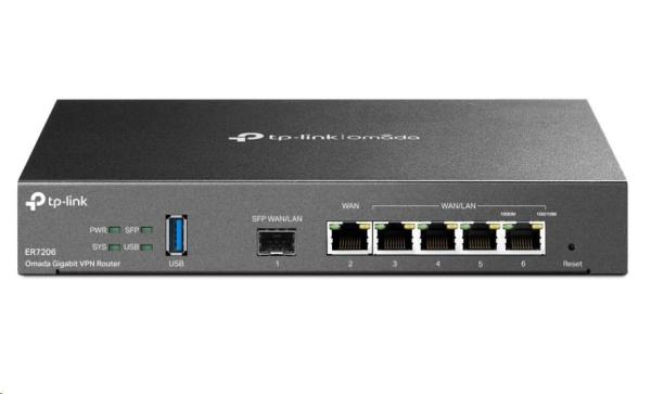 TP-Link ER7206 OMADA VPN router (1xSFP LAN/ WAN, 1xGbEWAN, 4xGbELAN, USB3.0)