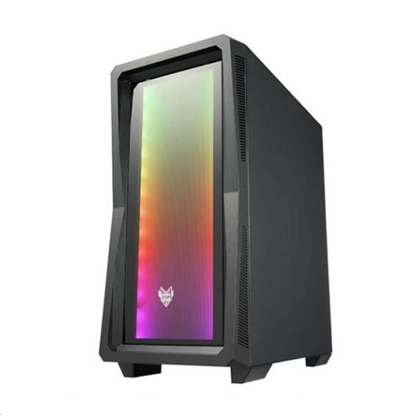 Fortron Midi Tower CMT212G Black,  A.RGB svetelná lišta4