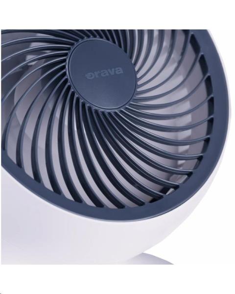Orava SF-5 mini stolní ventilátor,  4 W,  oscilace,  USB nabíjení,  3 rychlosti,  průměr 15 cm3