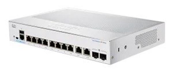 Cisco switch CBS250-8T-E-2G (8xGbE, 2xGbE/ SFP combo, fanless)